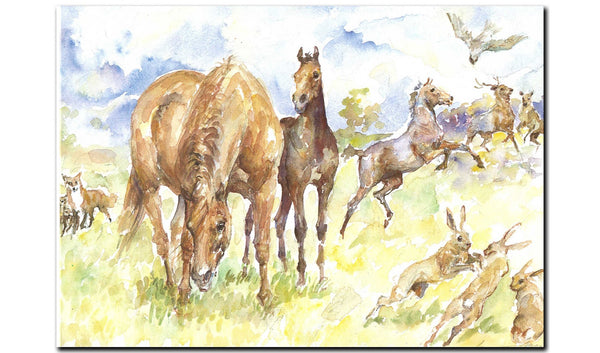 Boxing Hares and Foals